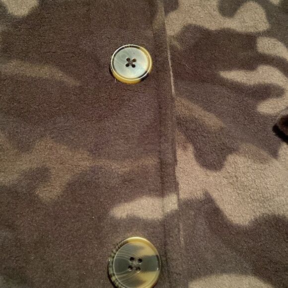 Cuddle Duds fleece wear with stretch Camouflage Button-Up Jacket Large - Picture 4 of 11
